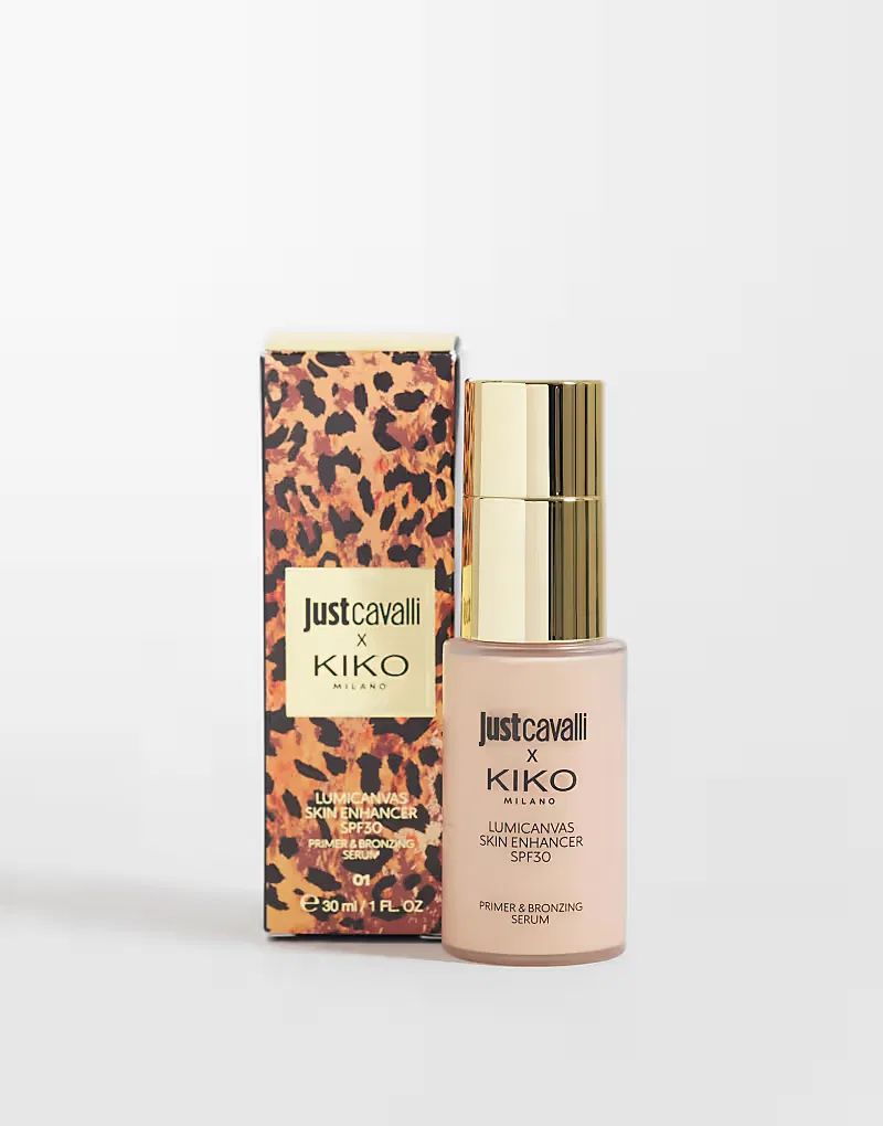 Крем для лица Lumicanvas Skin Enhancer SPF30, эксклюзив x Just Cavalli 01 KIKO Milano, праймер Wild