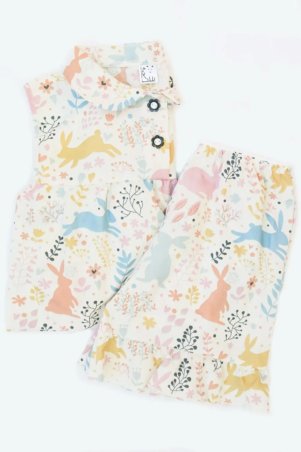 Детский хлопковый пижамный комплект с принтом Bouncing Bunny Fox In A Box, Multi — фото 4