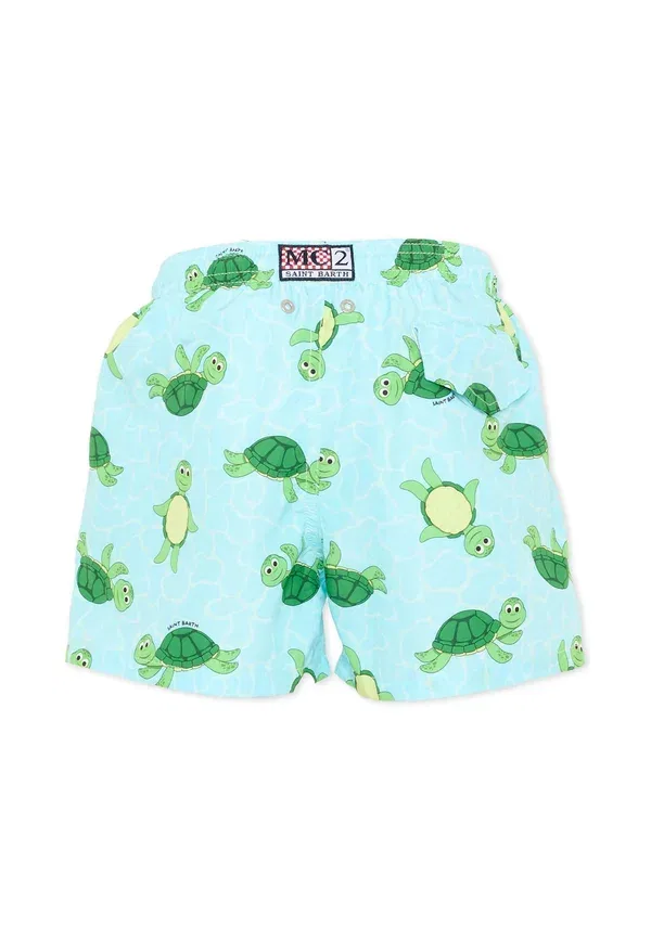 Шорты с принтом Swimming shorts Mc2 Saint Barth, Light Blue, светло-голубой — фото 2