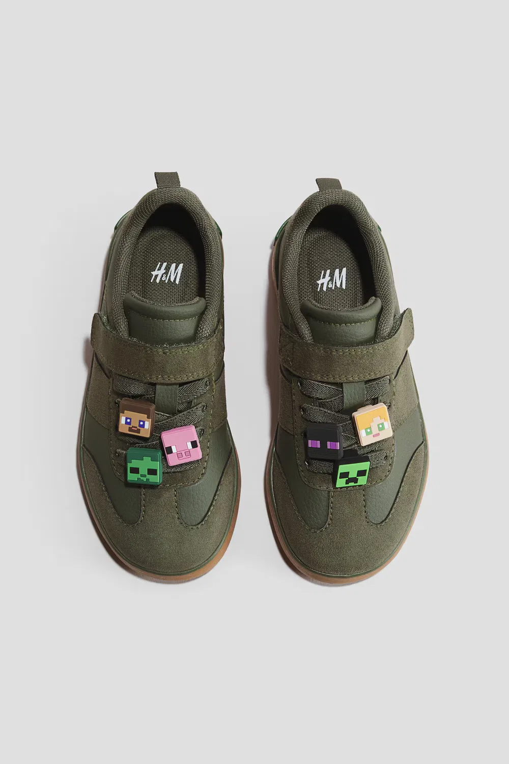 Кроссовки с рисунком H&M, Dunkles Khakigrün/Minecraft