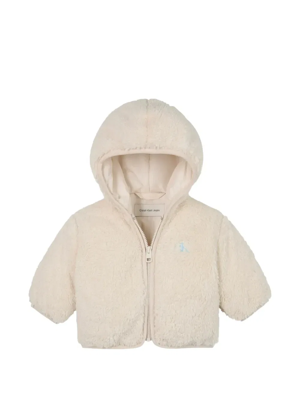 Фактурная куртка с капюшоном Calvin Klein Kids, бежевый