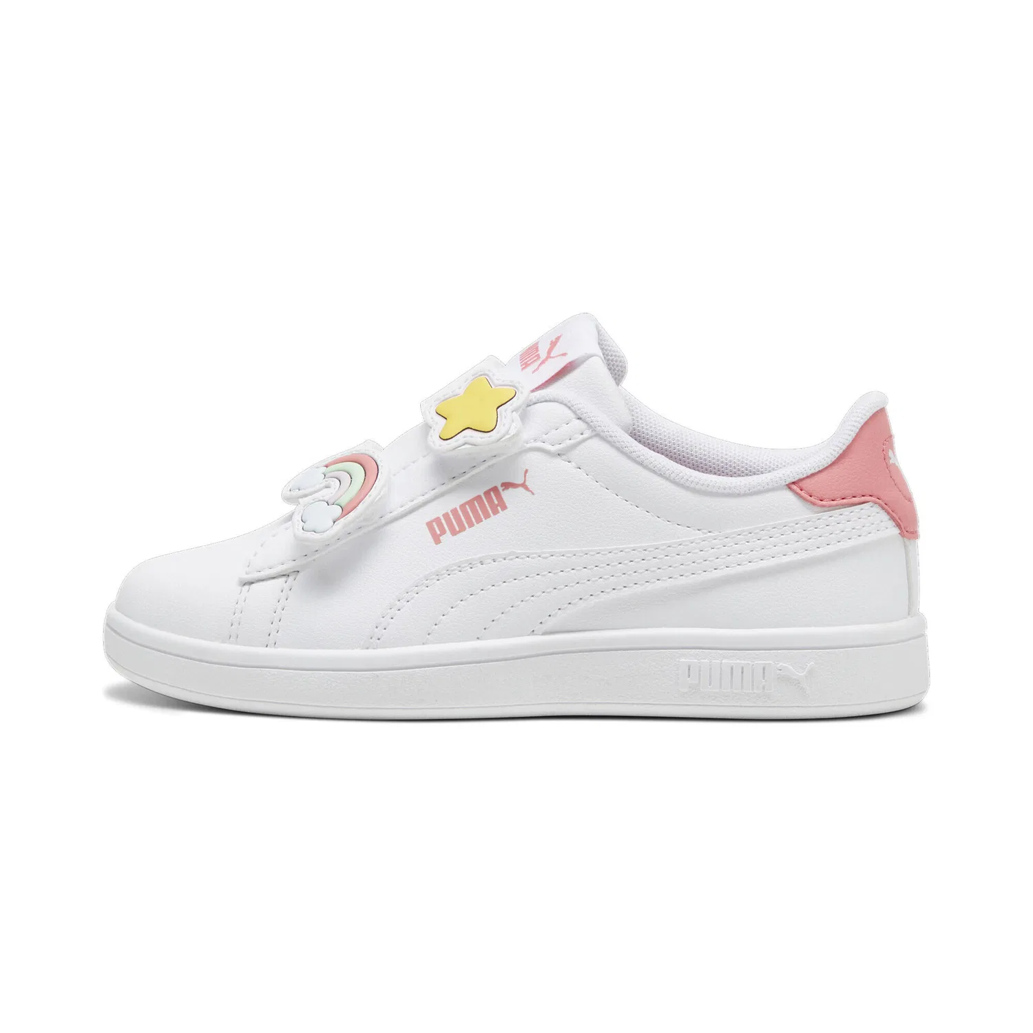 Детские кроссовки с липучкой Smash 3.0 Badges Puma, Hellrosa Pastellrosa — фото 3