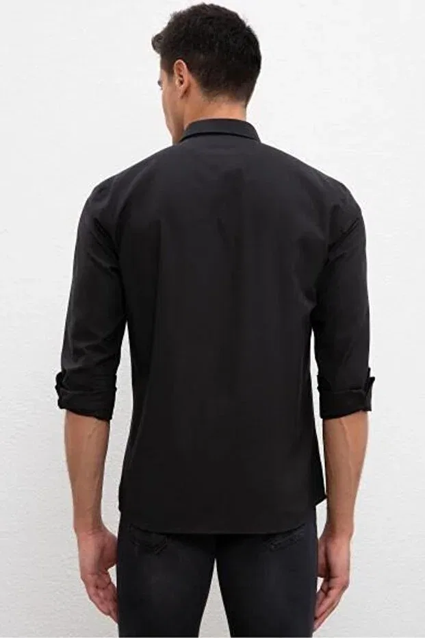Мужская рубашка с длинным рукавом U.S. Polo Assn., Black — фото 2