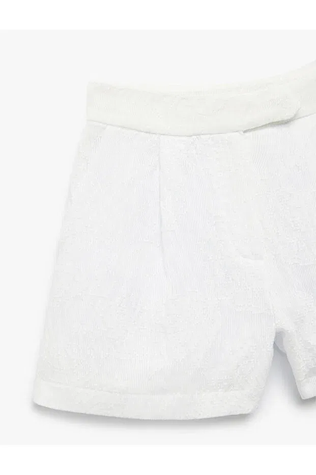 Детские шорты для девочек с принтом Koton, White Patterned — фото 3