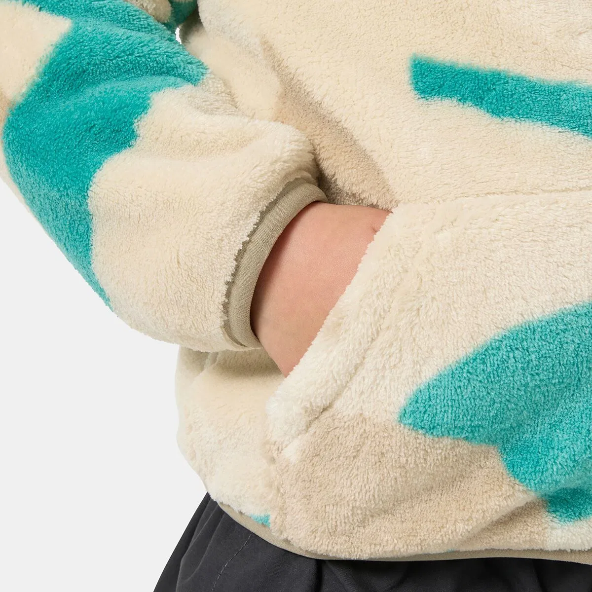 Детская флисовая куртка для мальчиков с принтом Chill Fleece Jacket Helly Hansen, Cream Aop — фото 4