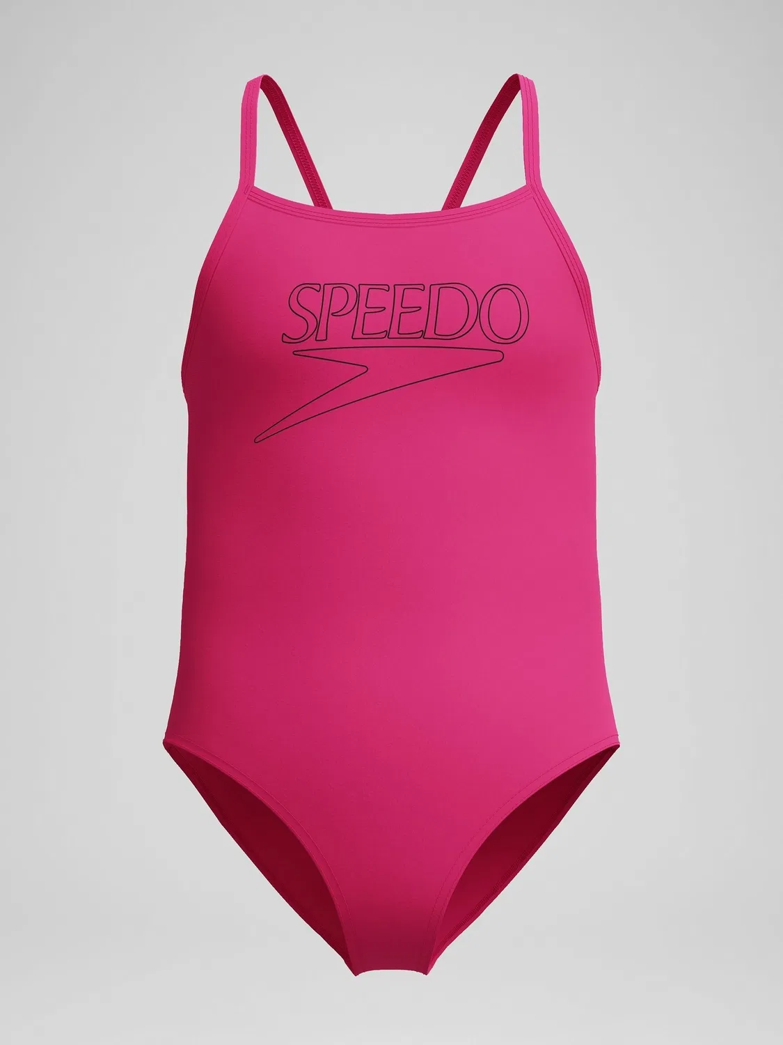 Купальник слитный Speedo Logo Thinstrap, розовый
