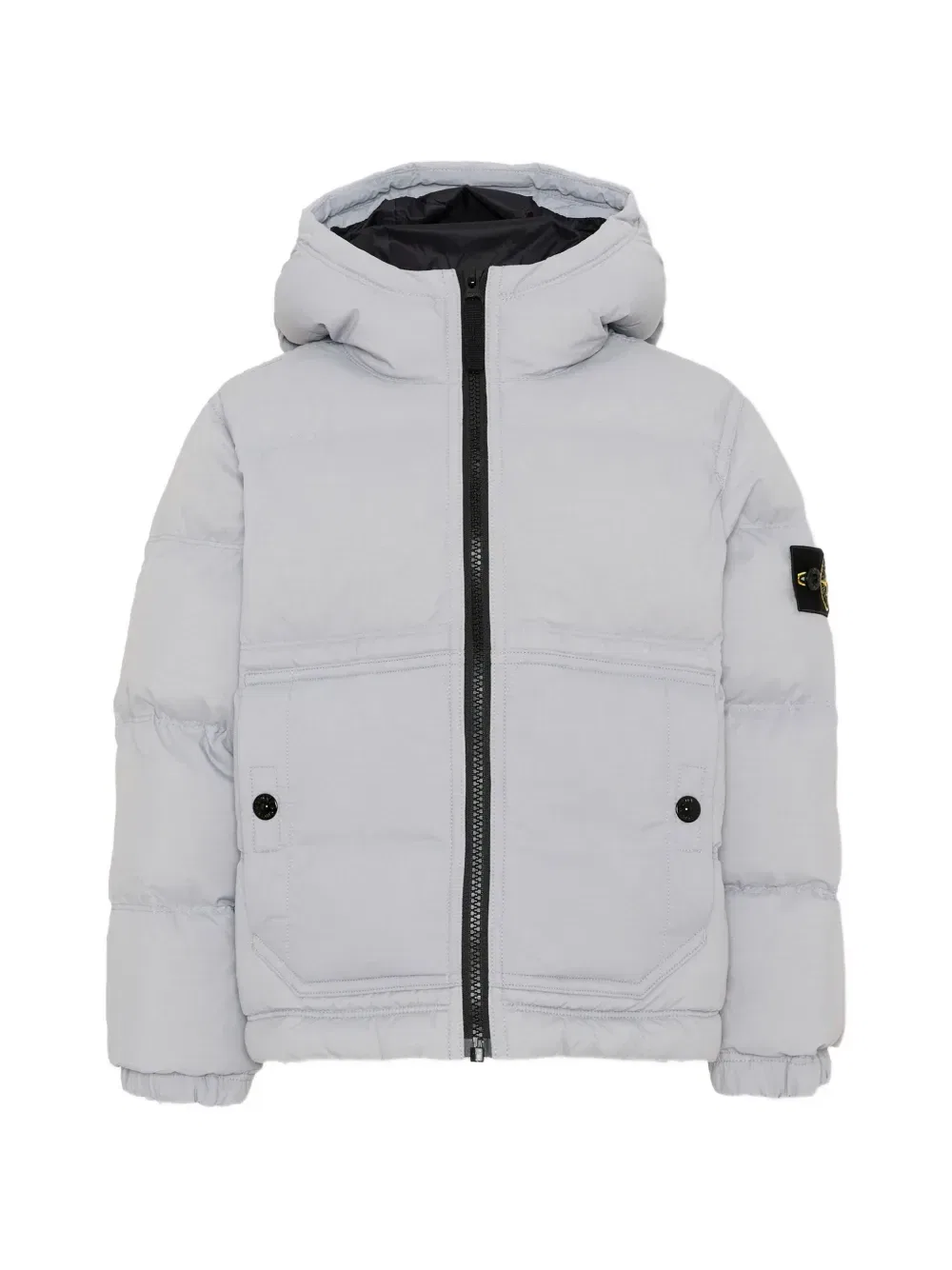 Куртка с нашивкой-логотипом и подкладкой Stone Island Junior, серый