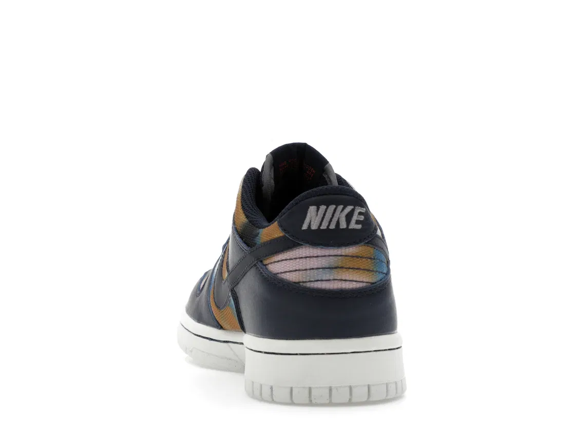 Детские кроссовки для мальчиков и девочек с принтом Nike Dunk Low Graffiti Navy Nike, Obsidian/Obsidian/Summit White — фото 4