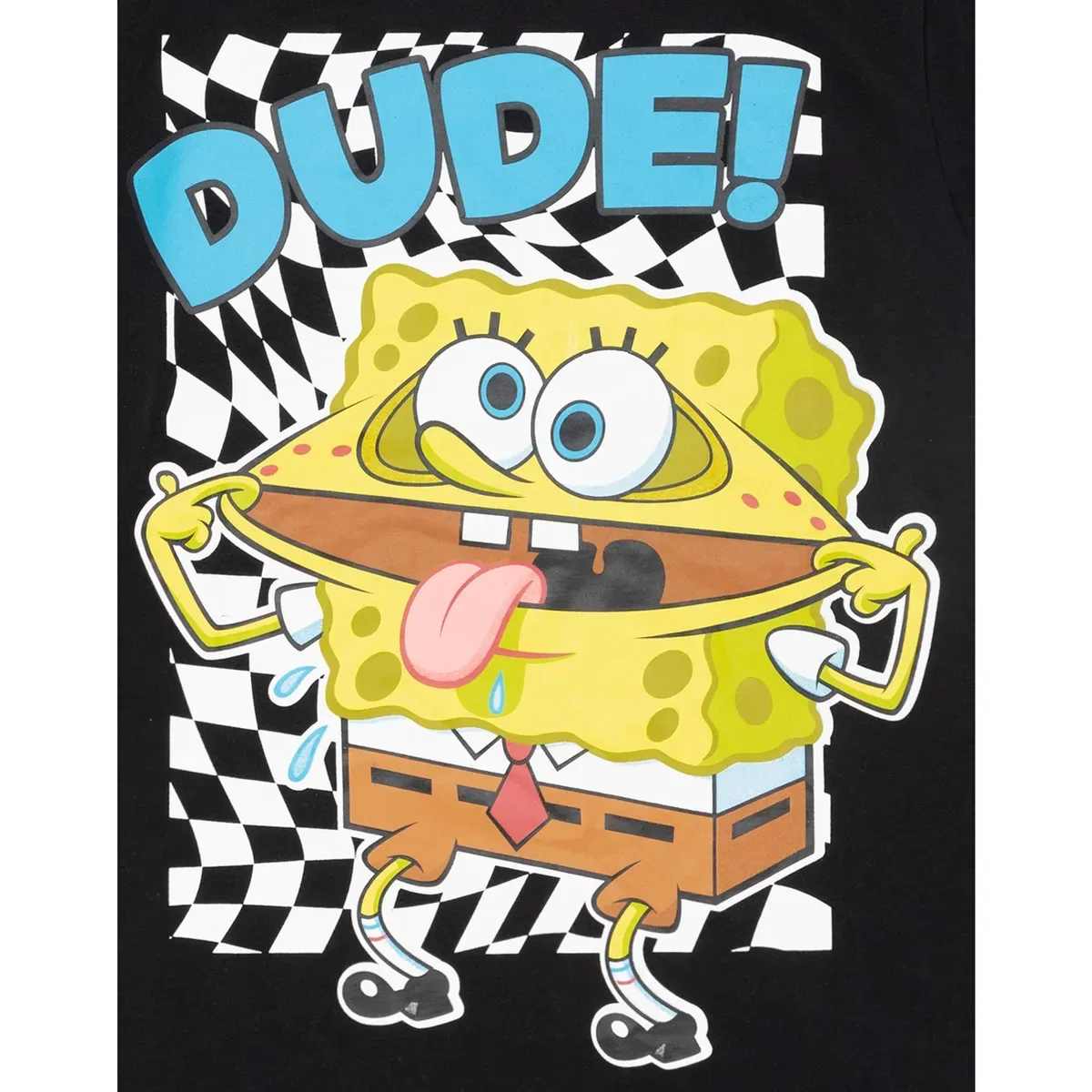 Футболка с принтом Spongebob Squarepants, Черный — фото 4
