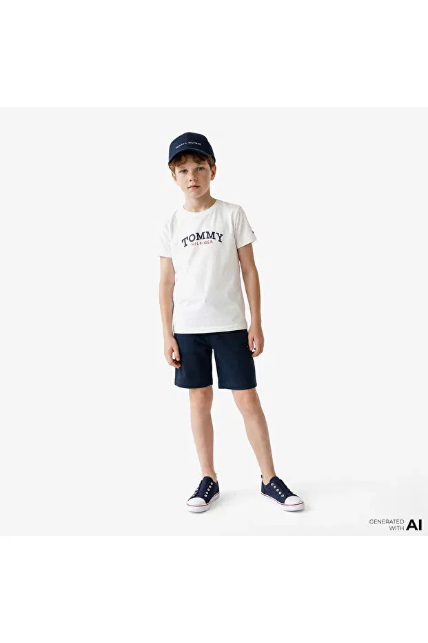 Детский комплект спортивного костюма для девочек Monotype children's white tracksuit set Tommy Hilfiger, White