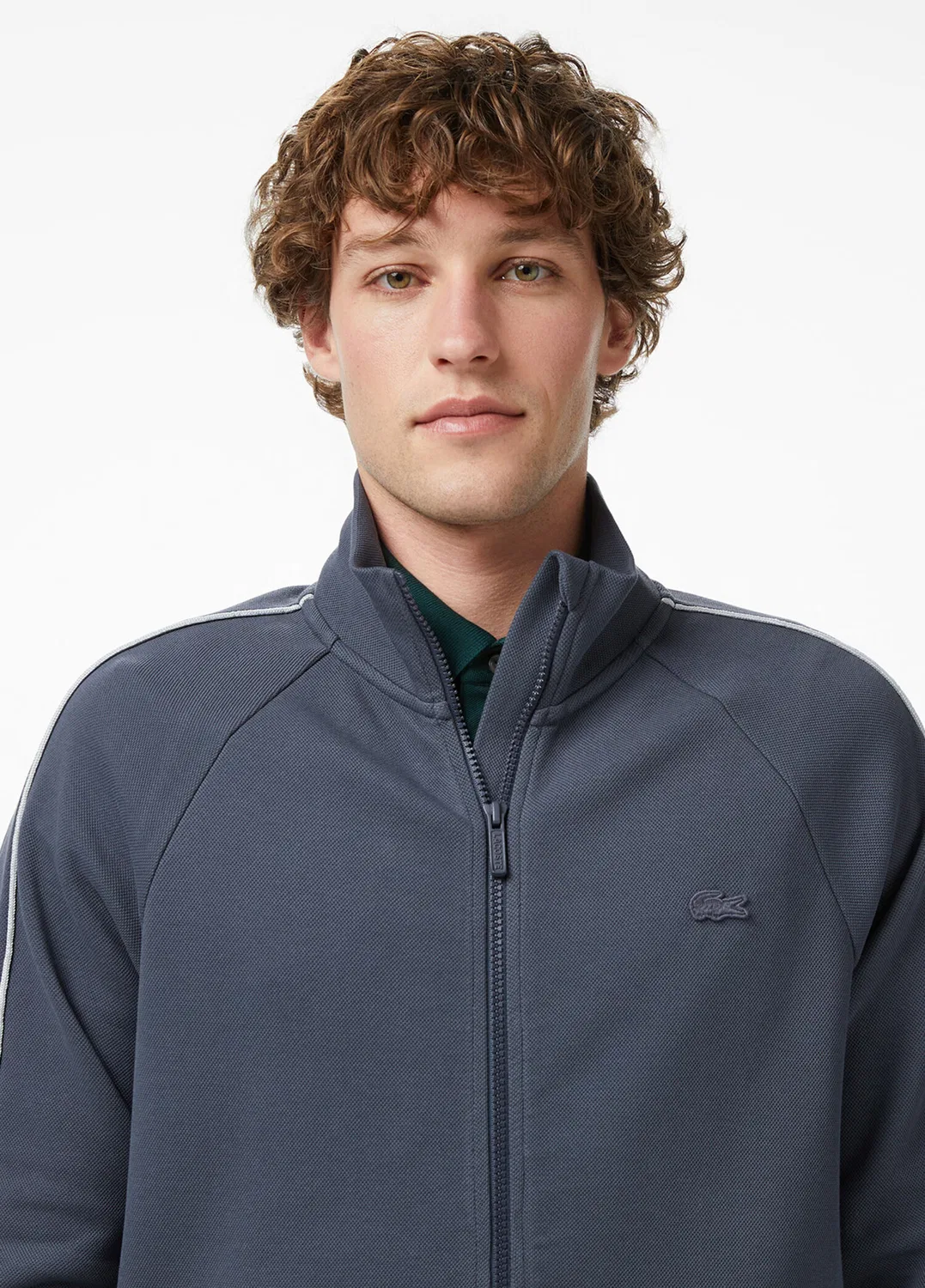 Свитшот на молнии Lacoste, темно-серый — фото 2