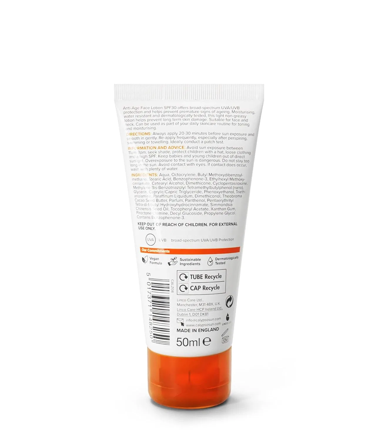 Солнцезащитный крем для лица Calypso SPF30, 50 мл — фото 4