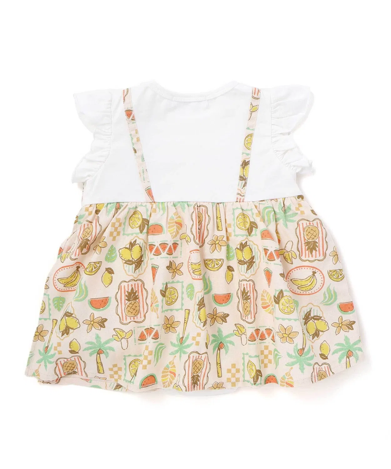 Детский комбинезон-боди с фруктовым принтом, модель Fruit Print SLAP SLIP BABY, Green — фото 3