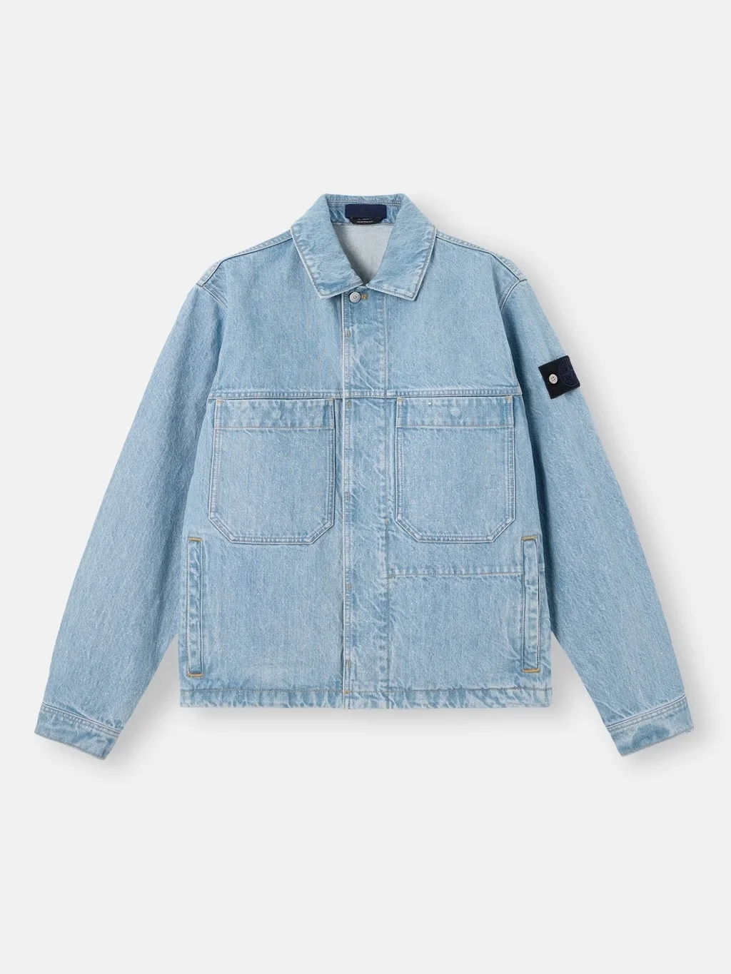 Мужская куртка Stone Island With Multiple Pockets, светло-голубой — фото 2