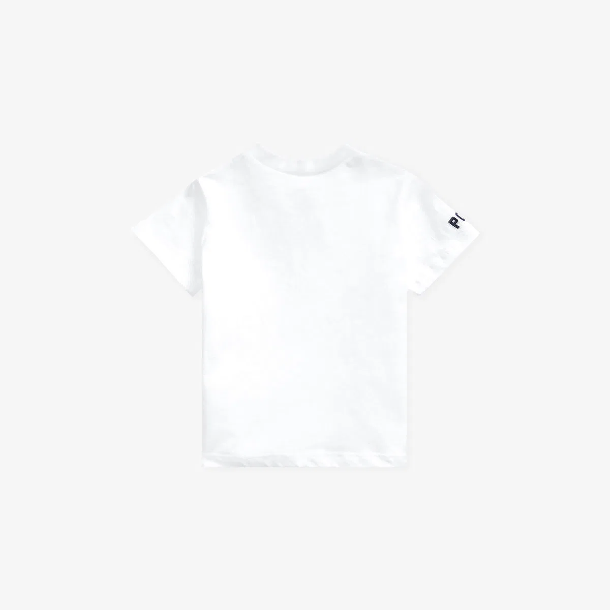 Хлопковая футболка с коротким рукавом и принтом медведя для мальчика Polo Ralph Lauren, белый — фото 2