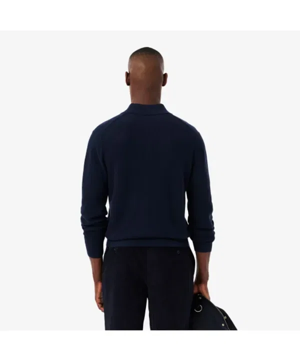 Свитер с полузастежкой, шерсть/хлопок, AH5187, Lacoste — фото 3
