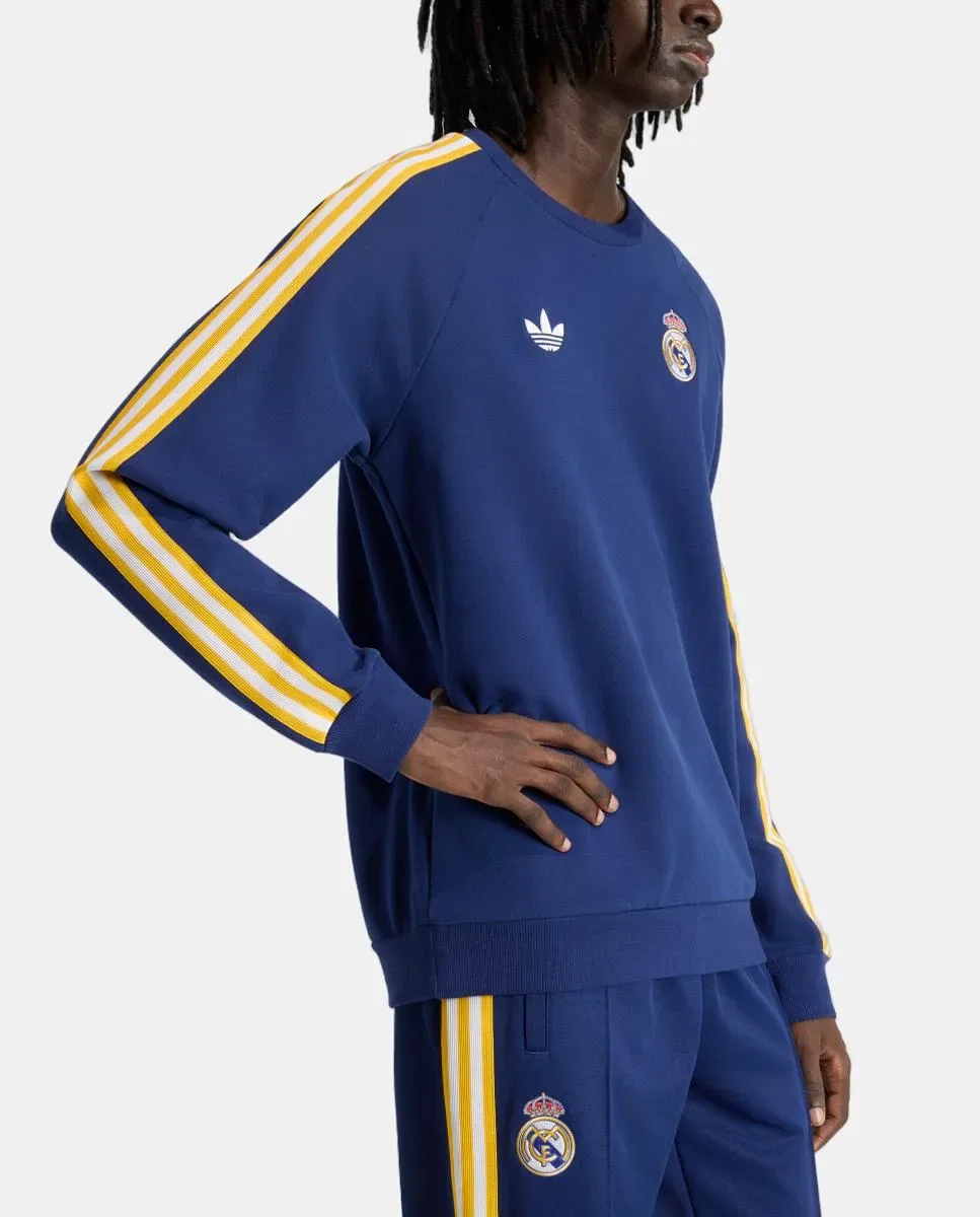 Мужская толстовка с длинным рукавом Real Madrid CF adidas, Azul — фото 4