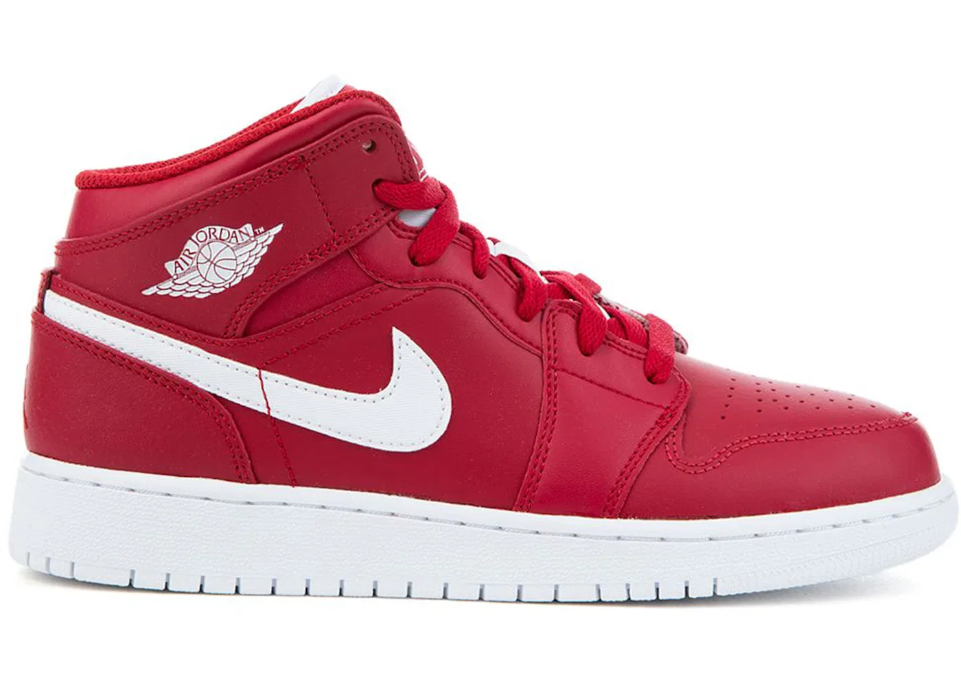 Детский кед с принтом Jordan 1 Retro Mid Jordan, Gym Red White