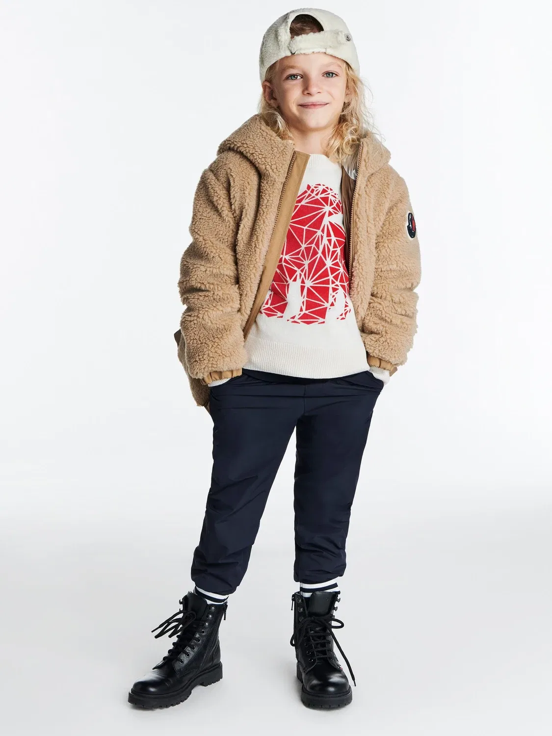 Пуховик с капюшоном Gizem Moncler Enfant, коричневый — фото 4
