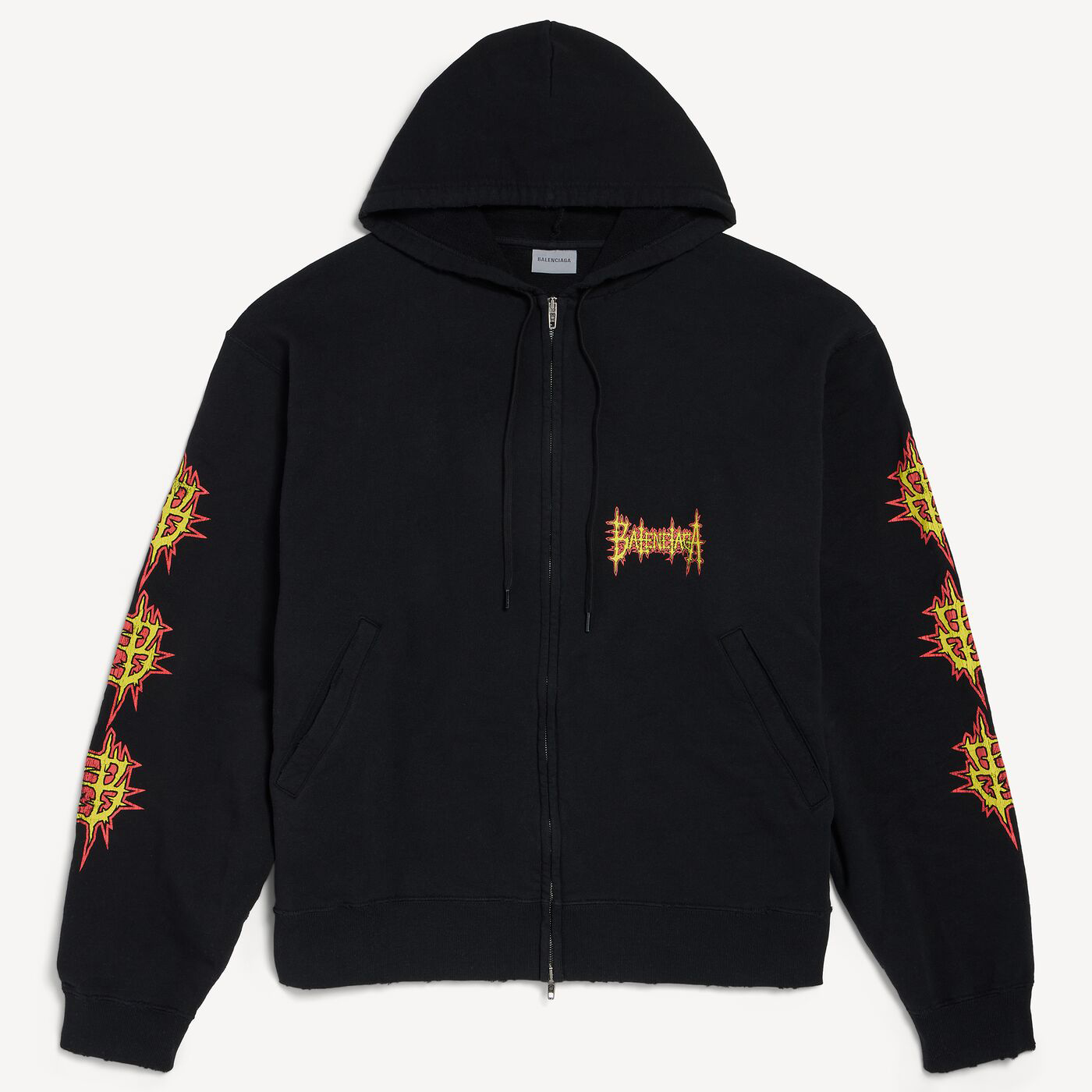 Толстовка Balenciaga Sacré Cœur Oversized Zip-up, черный
