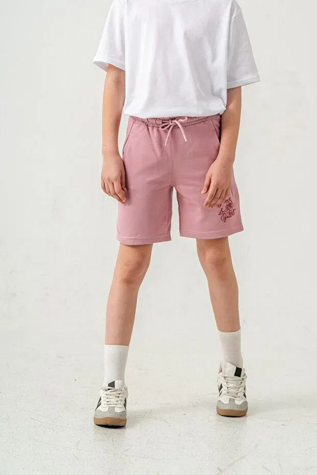 Детские шорты для девочек с вышивкой Jaime le bullet Mışıl Kids, Pink — фото 3