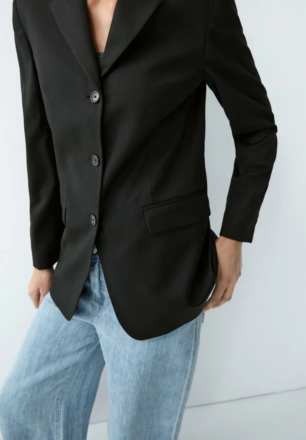 Блейзер Massimo Dutti, Black — фото 3