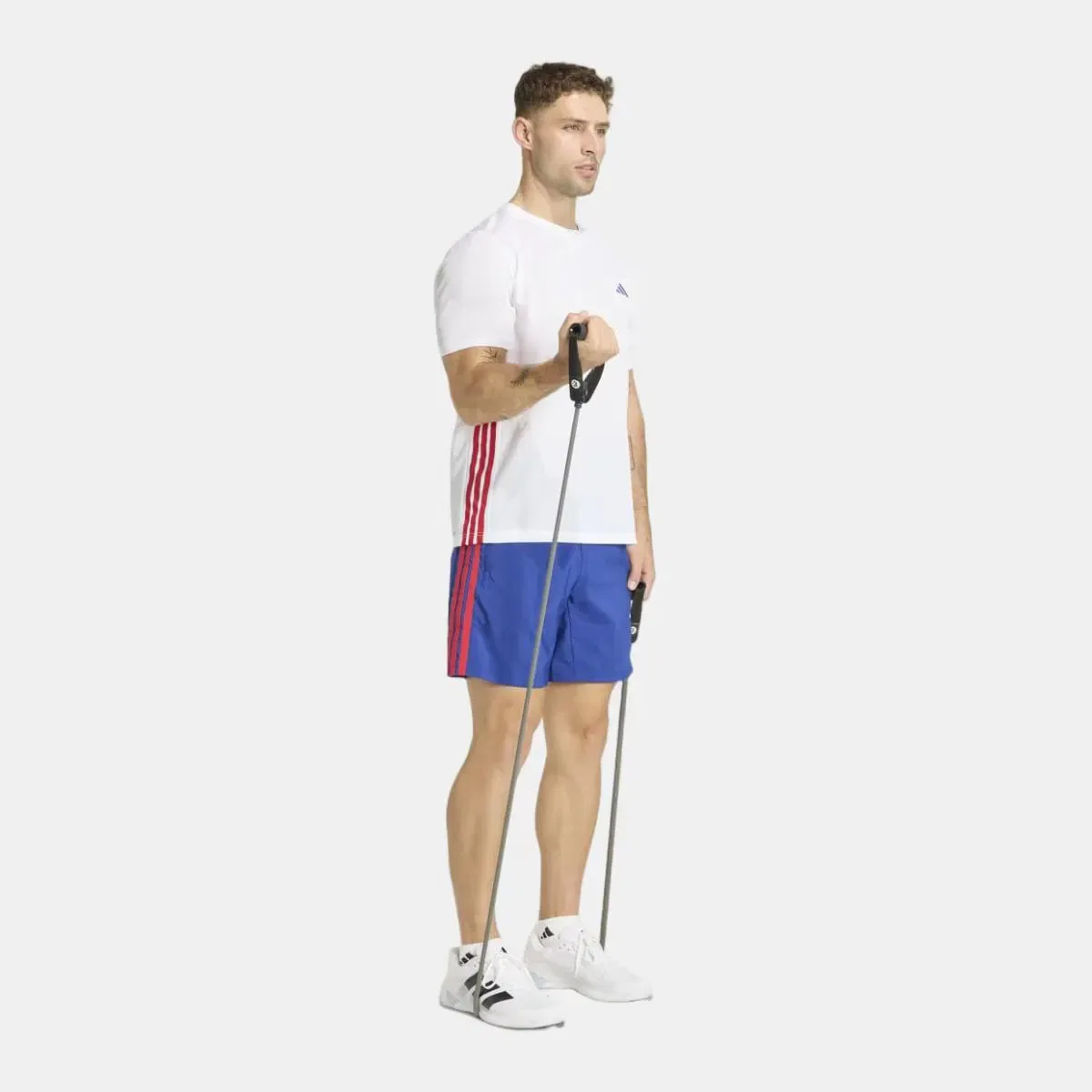 Мужская футболка с принтом Workout Essentials Base adidas, Blanco — фото 3