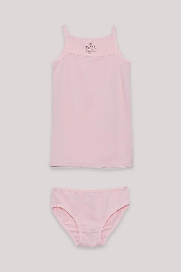 Детское нижнее белье для девочек без рукавов Tyess, Pink