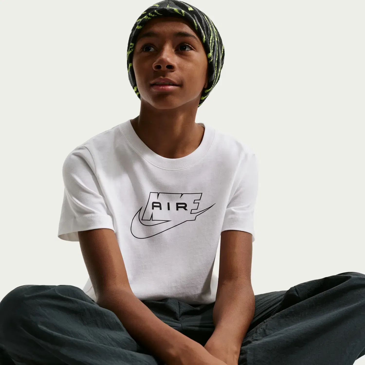 Детская футболка для мальчиков хлопковая Sportswear Tee Air Nike, Blanco — фото 3