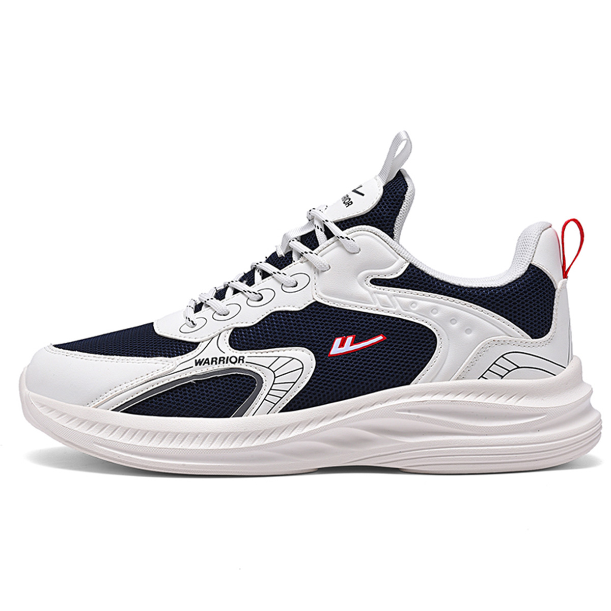 

Мужские повседневные низкие кроссовки с амортизацией, устойчивые к истиранию и скольжению WARRIOR, белый синий