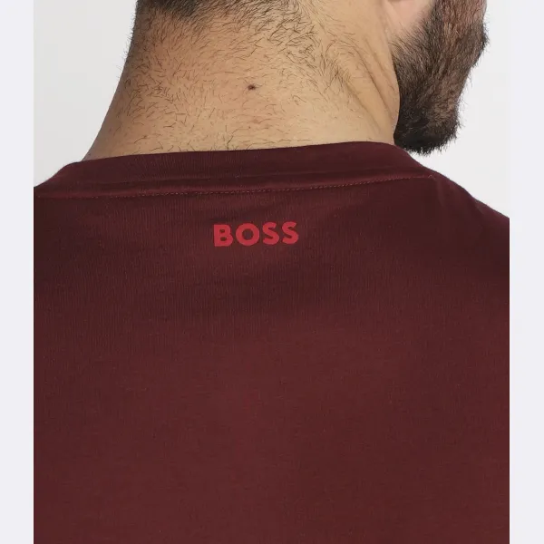 Футболка свободного кроя 3 Boss, бургунди — фото 4
