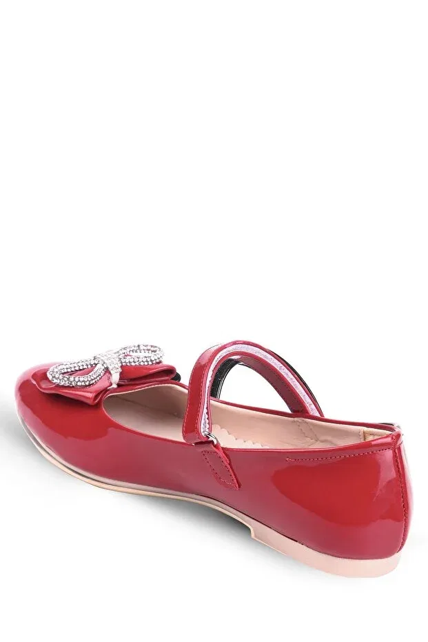 Детские ортопедические балетки для девочек с коротким каблуком Kaptan Junior, Red — фото 4