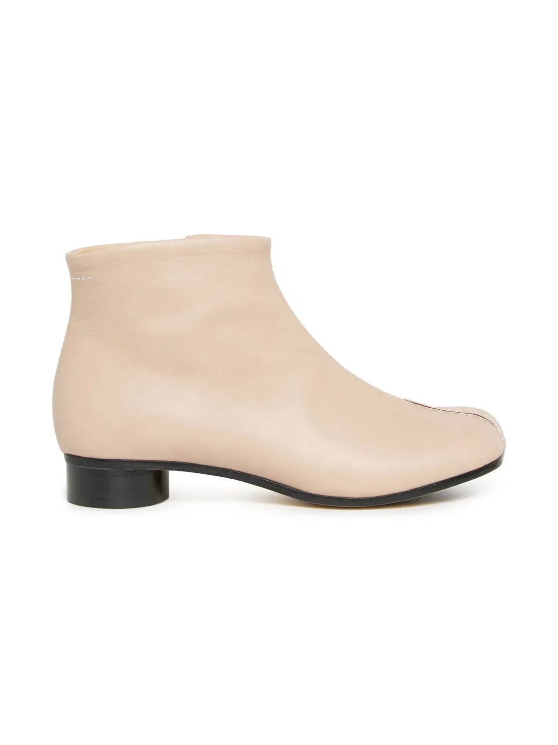 Ботинки из телячьей кожи на молнии MM6 Maison Margiela, бежевый