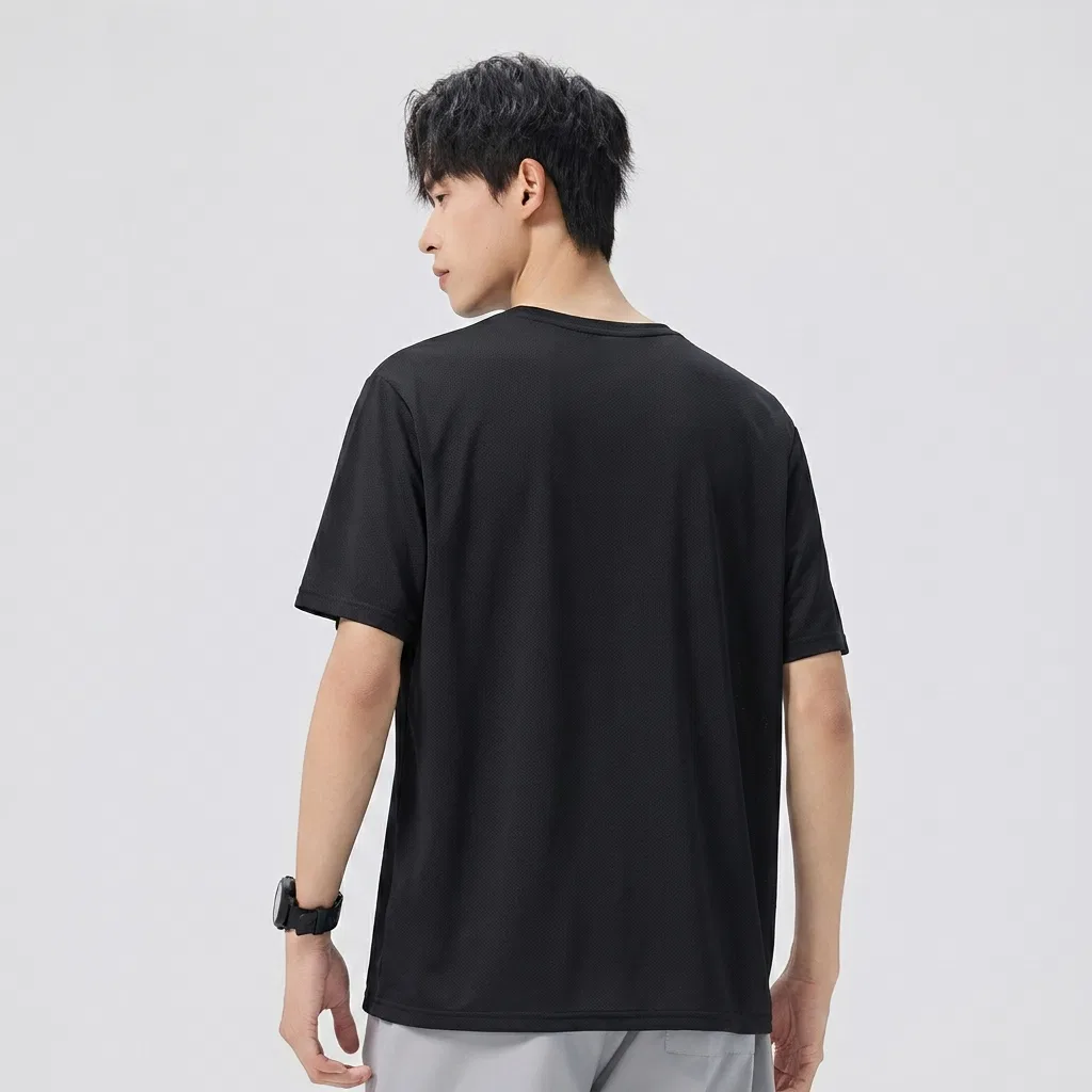 Футболка детская с логотипом MINISO, Cool Ice Silk Quick Dry Black — фото 4
