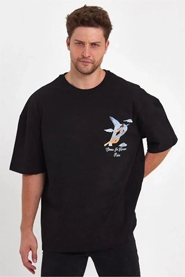 Мужская футболка с принтом Melek Printed T-Shirt Vexor, Black
