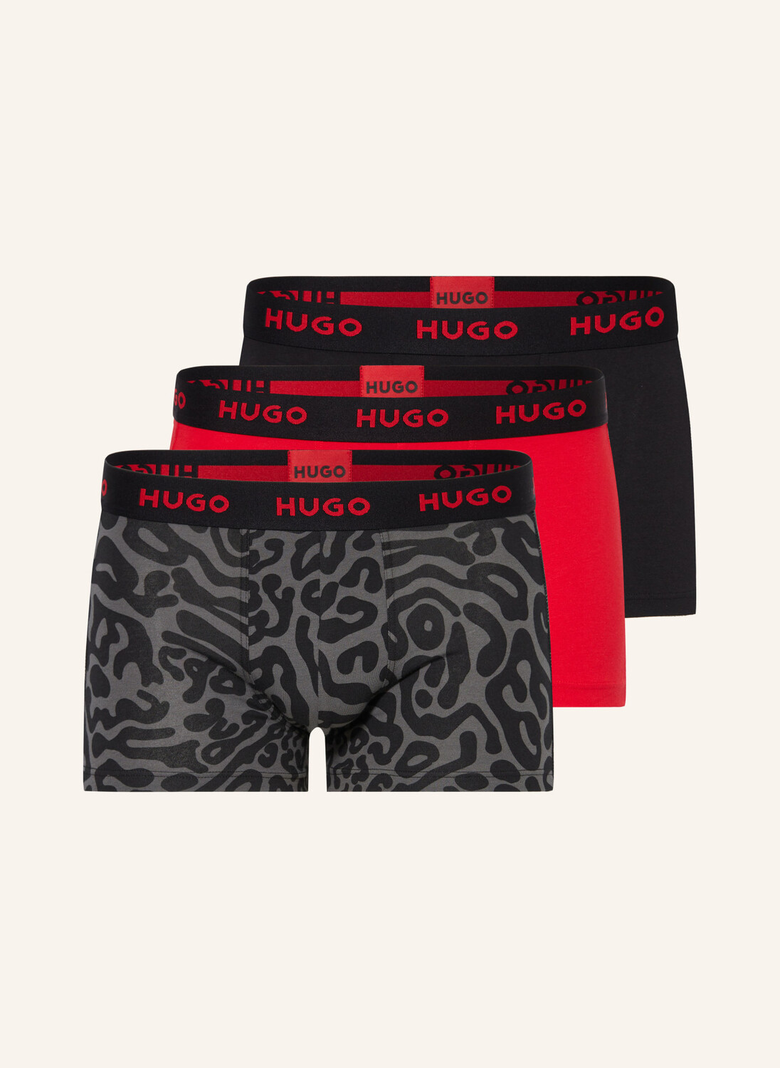 

3 пары боксеров Hugo, черный