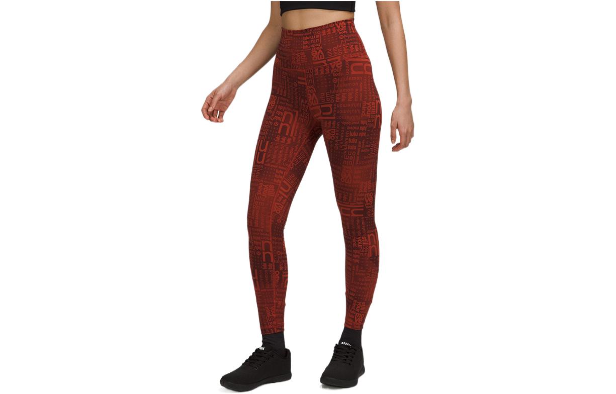 

Женские спортивные брюки Wunder Train Lululemon, красно-многоцветные