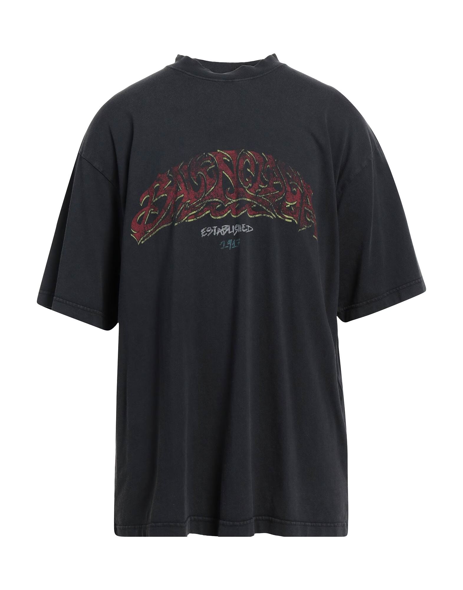 

Футболка Balenciaga, угольно-серый