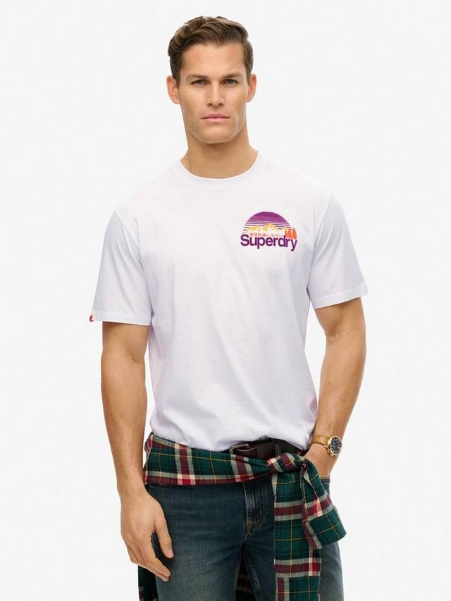 

Футболка с логотипом core great outdoors на груди Superdry, цвет Optic