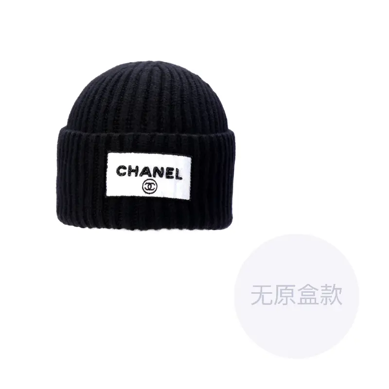 

CHANEL Шерстяная унисекс-бини черная, Black