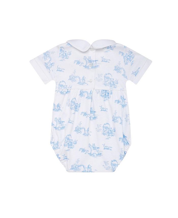 Голубые шорты-пузыри с принтом Toile для мальчиков - Baby Nellapima, синий — фото 2