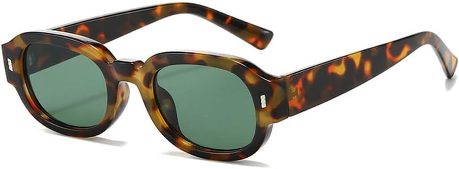 

Солнцезащитные очки Lady Oval с градиентным покрытием, зеркальной линзой, винтажным дизайном и заклепками, для защиты от УФ-излучения UV400, модель SUN3471 Generic, Leopard