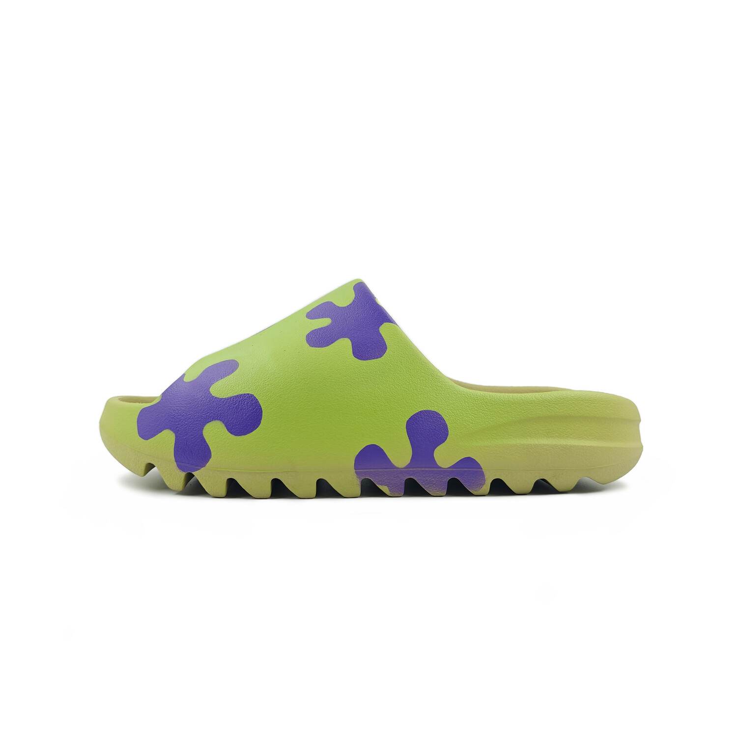 Шлепанцы Yeezy Slide унисекс зеленые/фиолетовые Adidas Originals