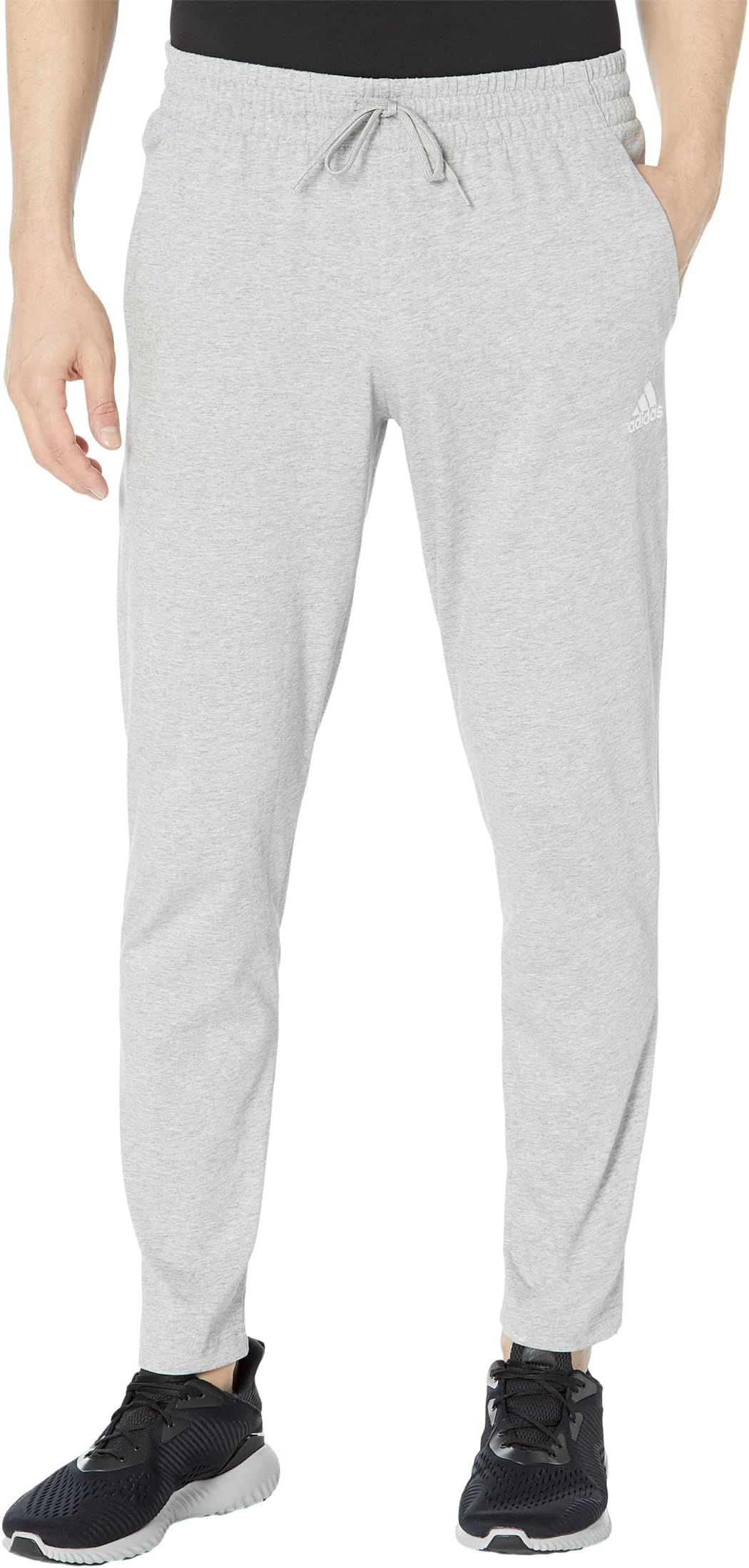 

Брюки adidas Essentials Single Jersey Tapered Open Hem Pants, цвет Medium Grey Heather