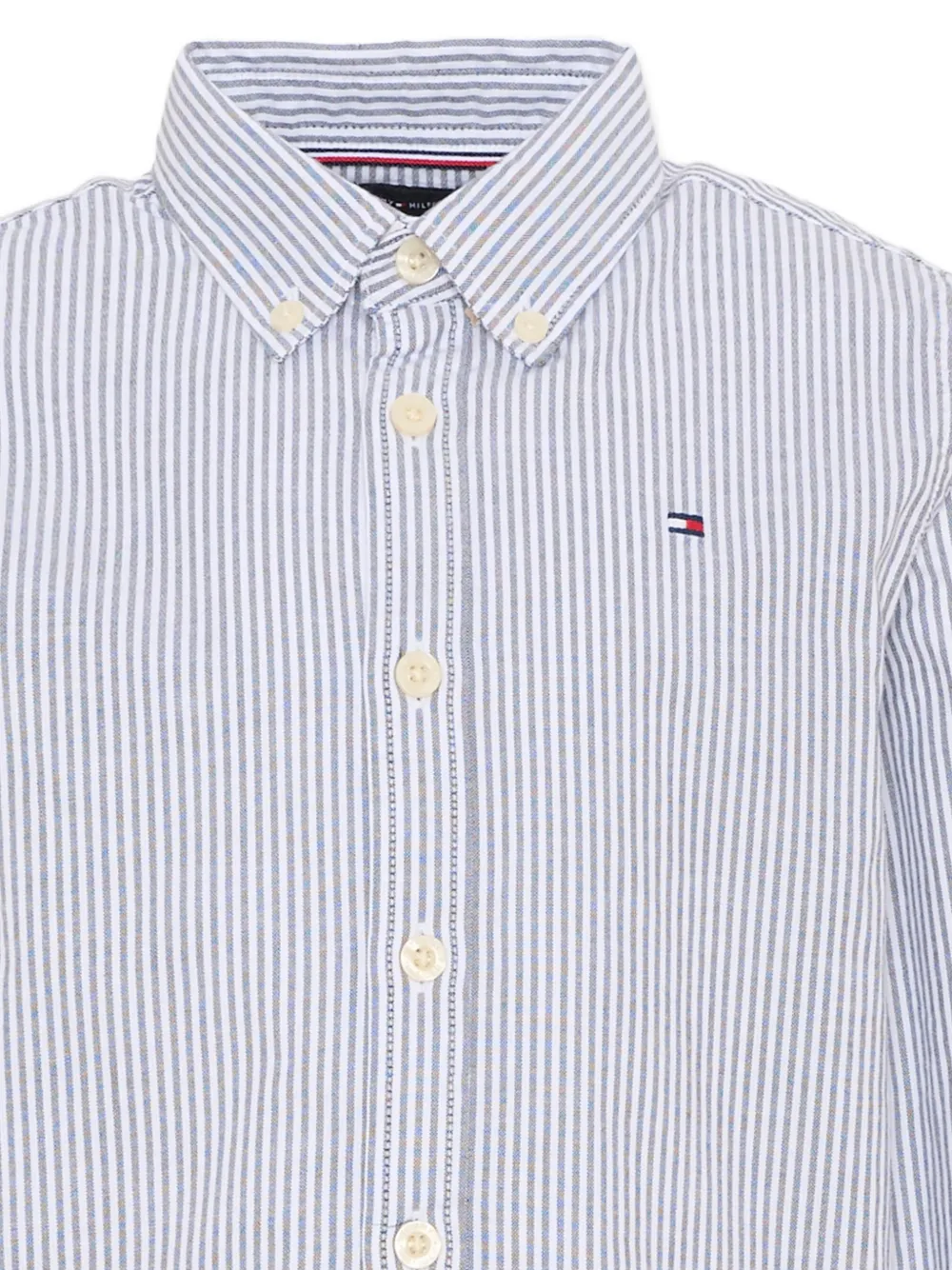 Полосатая рубашка с длинными рукавами Tommy Hilfiger Junior, белый — фото 3