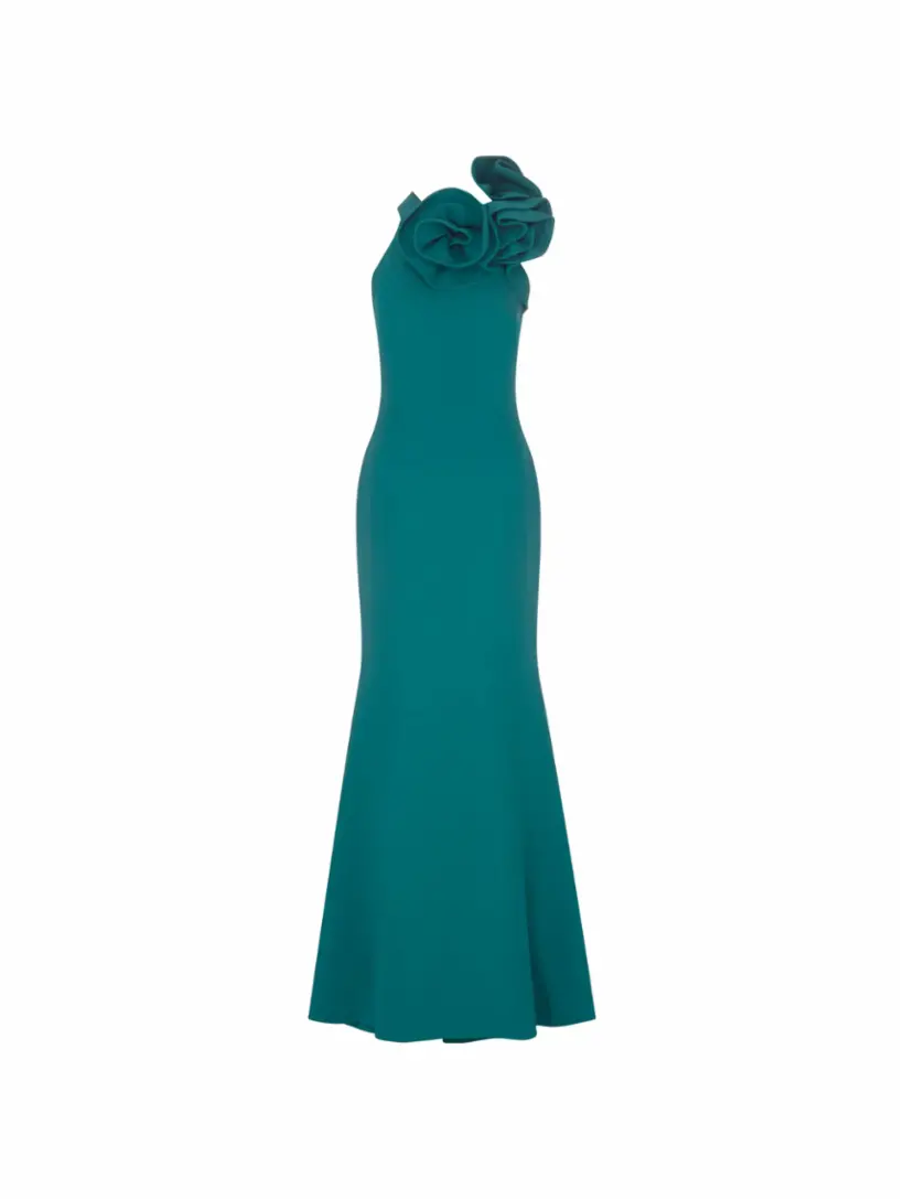 

Платье макси с аппликацией Elie Saab, зелёный