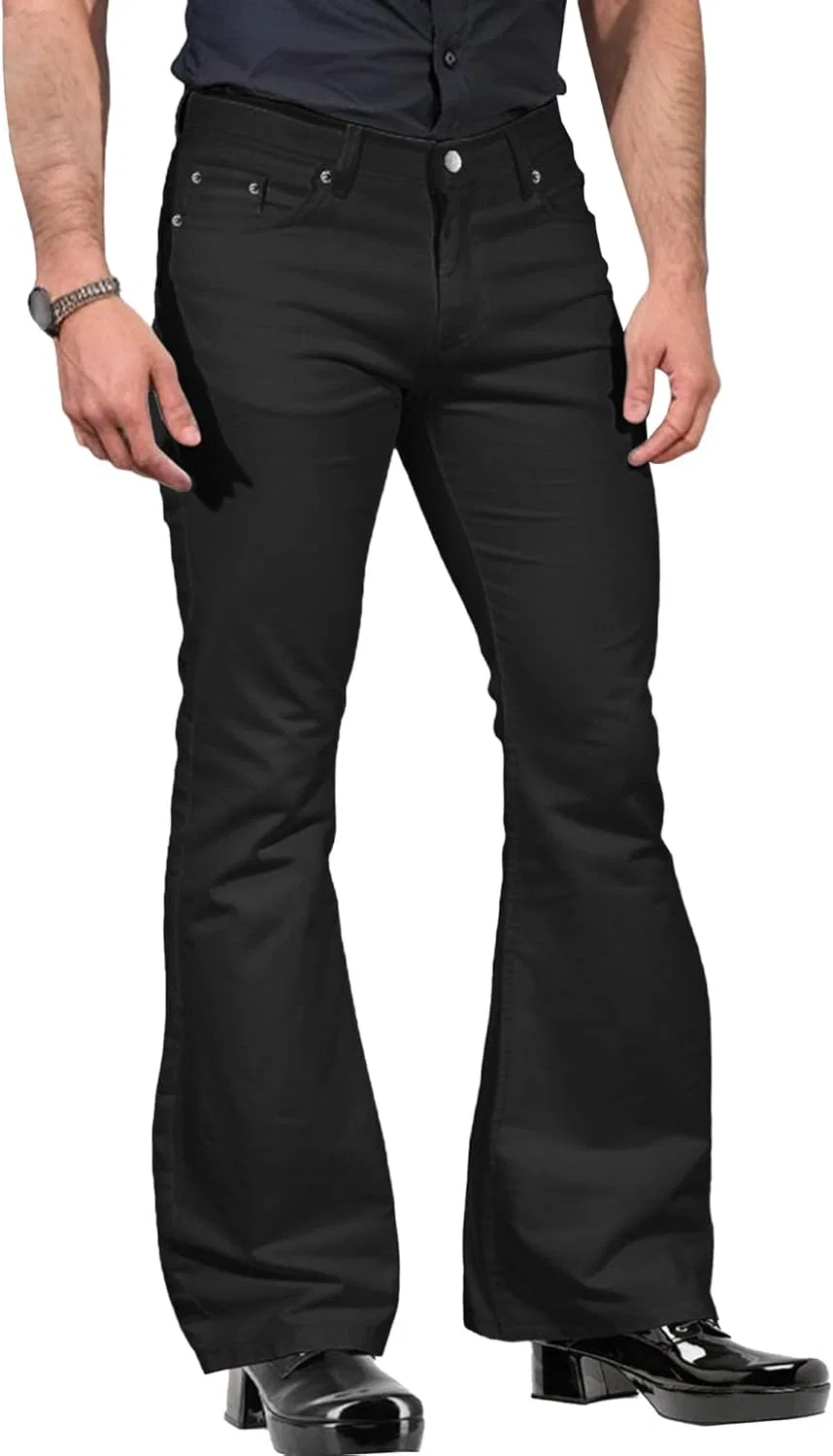 Джинсы клеш, винтажные, Men, Black