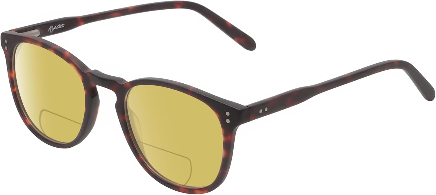 

Поляризованные бифокальные солнцезащитные очки Larachelus для чтения, мужские и женские, с защитой от УФ-излучения, для вождения, тонированные Reptile, Matte Tortoise Havana/Polarized Yellow