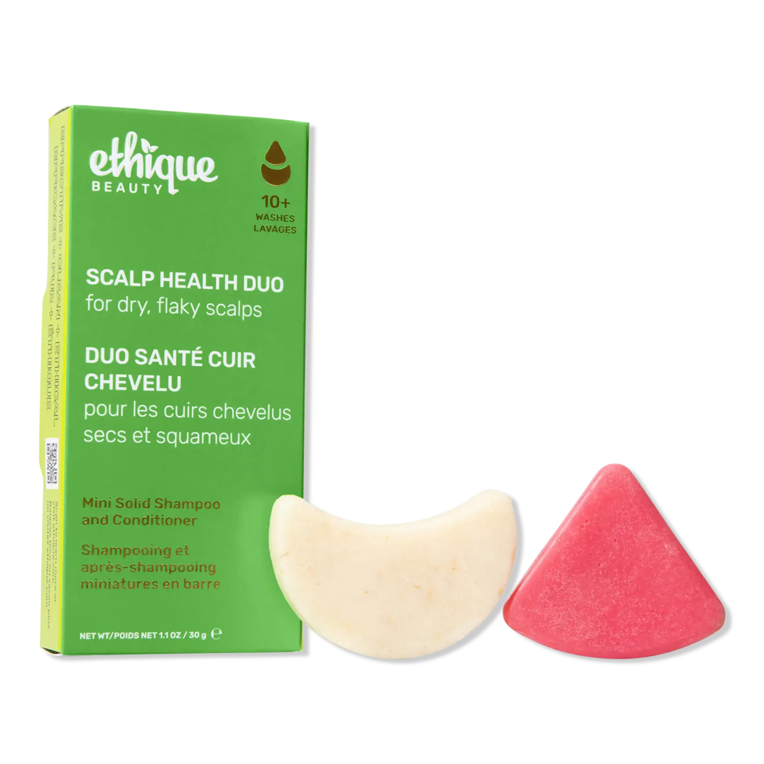 

Набор мини-мылок для здоровья кожи головы: шампунь и кондиционер Ethique Beauty