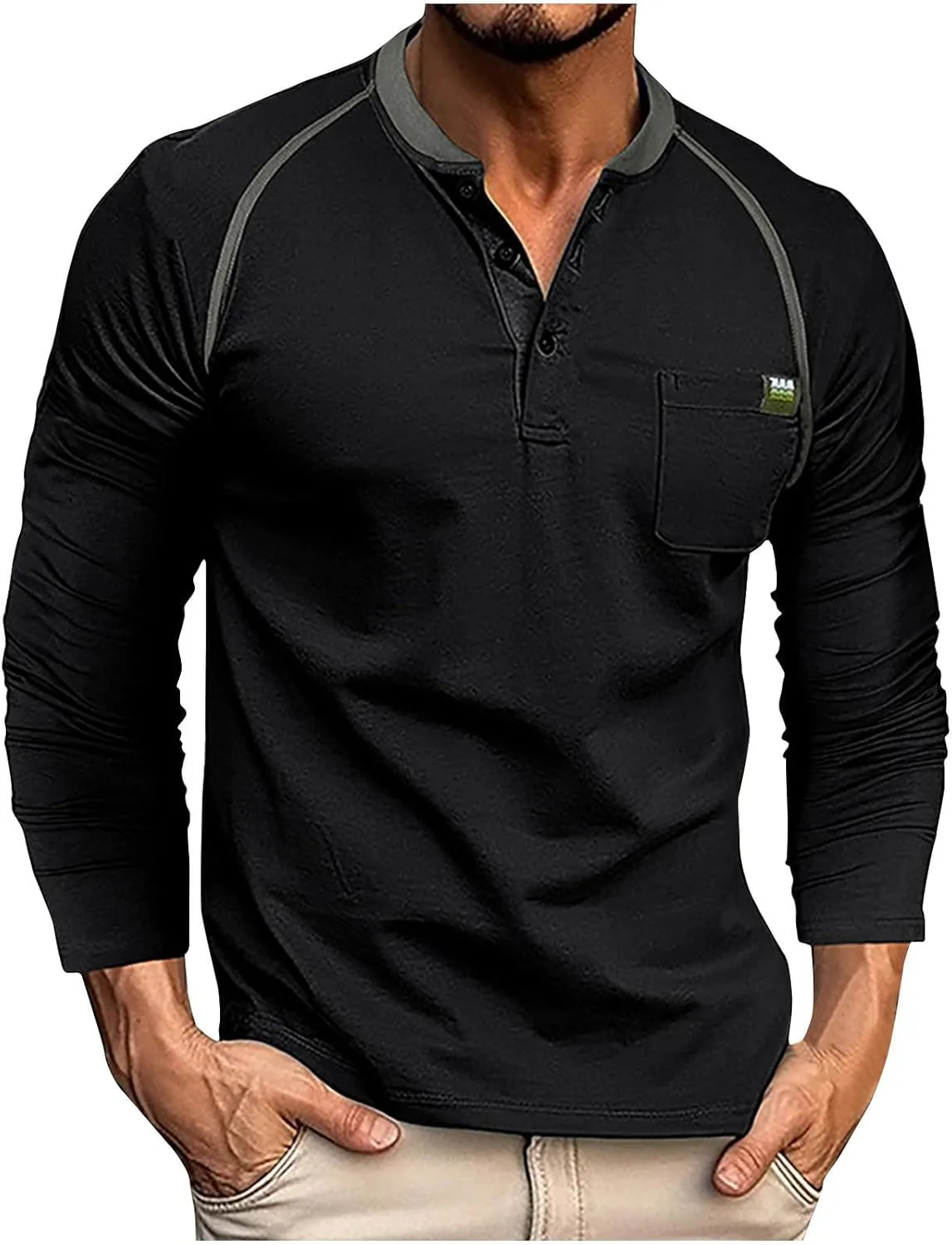 

Длинная рубашка с пуговицами Henley для мужчин Big and Tall Uillui